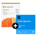 Pack Adobe Lightroom + Microsoft 365 Personnel - 1 utilisateur - Renouvellement 1 an