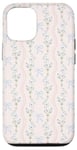 iPhone 12/12 Pro Cute Light Blue Bows Floral Flower Soft Pink Girl Coquette Case