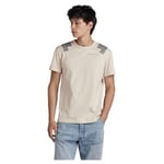 G-STAR RAW Men's Flight Deck T-Shirt, Beige/khaki (whitebait D24433-C336-1603), XXL