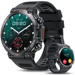 AVUMDA Montre Connectée Homme Montre Sport: 1.39" Smartwatch Étanche avec Tensiomètre Cardiofréquencemètre Sommeil, SpO2,Trackers d'activité, 128 Modes Sportifs Montre Militaire pour Android iOS