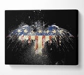 American Flag Eagle Canvas Print Wall Art - Medium 20 x 32 Inches