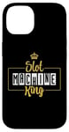 Coque pour iPhone 14 Slot Machine King Mens Papa Grandpa Casino Jeux de hasard