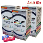 3 x 100 Centrum Advance 50+ A To Z Multivitamins Zinc Multi Vitamins 3 Tubs New