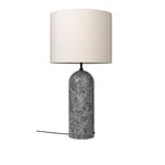 Gubi - Gravity Floor Lamp - XL Low, Grey Marble/Canvas - Skärmlampor - Space Copenhagen - Grå