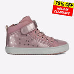Geox Kalispera Junior Girls Casual Fashion Glitter Sneakers Trainers Pink