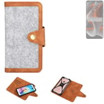 Felt Case for Motorola Edge 50 Pro Cover light grey