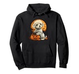 Mummy Poodle Pumpkin Scary Halloween Dog Lovers Costume Pullover Hoodie