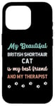 Coque pour iPhone 16 Pro Mère de chat britannique à poil court, propriétaire, amante, thérapeute et amie