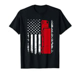 Vintage American Flag Semi Truck Driver 18 Wheeler Trucker T-Shirt