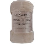 Dreamscene Fausse Fourrure Grande Mink Toison Throw Canapé-lit Doux Couverture Chaude Mink Roi