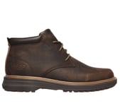 Skechers Chausson en Cuir Huilé Homme Wenson-Osteno Choc (Chocolate)