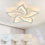 KAUCQI Creative Dimmable Plafonnier LED, Moderne Petal Lampe De Plafond LED, Φ58CM 24W 2400LM, Dimmable 3000K - 6000K, Panneau Acrylique Lumières de Plafond for Living Room, Hall d'entrée, Chambre,