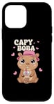 Coque pour iPhone 12 mini Capybara Bubble Tea Lovely Cute Capyboba Boba Milk Tea