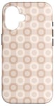 Coque pour iPhone 16 Beige Light Brown Classic Geometric Honeycomb pattern