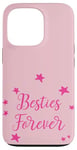 Coque pour iPhone 13 Pro Jolies étoiles avec inscription « Best Friends For Besties Forever Friend »