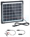 12V 5W SOLAR PANEL BATTERY MAINTENANCE TRICKLE CHARGER CAR CARAVAN CAMPERVAN