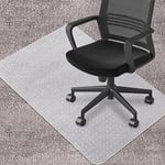 Office Chair Mat for Carpeted Floors, Desk Mats 48"X30" for Rolling Desk on Low Pile Carpets, Small Computer Gaming Plastic Floor Mats for Office Chair on Carpet, Easy Glide Without Curling