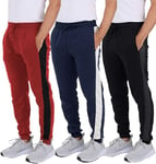 Real Essentials 3 Pack: Men's Tech Fleece Active Athletic Casual Jogger Sweatpants with Pockets (as8, Alpha, s, Regular, Regular, Set F)