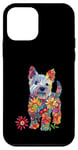 Coque pour iPhone 12 mini West Highland White Terrier Fleur