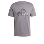 adidas Homme Camo BOS Graphic Tee, Grey Four, M