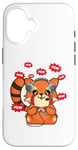 Coque pour iPhone 16 Red Panda Gamer Jeux vidéo PC Zoo Animal Zookeeper