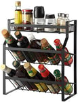 Kitchen Shelves Organiser Bathroom 3-Tier Stainless Steel Kitchen Countertop Multipurpose Storage Rack Bathroom Stand Spice Bottle Jars Rack Holder