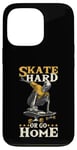 Coque pour iPhone 13 Pro Skater Skater Hard Or Go Home Skater Skeleton