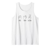 Funny Rock Paper Scissors Cute Old-School Decision Games Tank Top