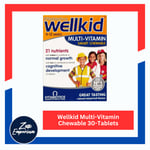 Vitabiotics Wellkid Multi-Vitamin Chewable 30-Tablets - 4 to 12 Year Old Kids