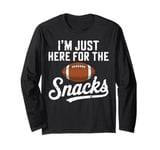 I'm Just Here for the Snacks Funny Football Game Vintage Long Sleeve T-Shirt