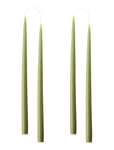 Kunstindustrien Hand Dipped Candles, 4 Pack Grön