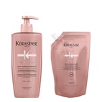 Kérastase Chroma Absolu Bain Chroma Respect Refillable Shampoo And Refill Pouch 500ml For Colour-Treated Hair