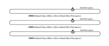 Vango Braemar 300 Air Awning 2017, Set of Main Air Beams