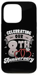 iPhone 13 Pro 8th Wedding Anniversary Celebrating 8 Years Matching Gift Case