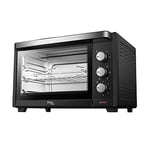 Zilan, Cuisinière Electrique - Four Avec Tournebroche - Four à Convection - Lampe Intérieure - Double Verre de Sécurité -35 Litres