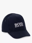 HUGO BOSS Kids' Embroidered Logo Baseball Cap, Bleu Cargo