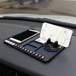 Universel voiture antidérapant Pad multifonction numéro de stationnement carte Auto support de téléphone tapis pour tableau de bord bleu