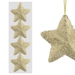 Scream Machine Frosty Star Träddekoration (4-pack) En Storlek Champagne One Size