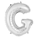 Ballon en aluminium avec lettres - 35 cm - Lettre G - Argenté