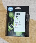 HP 301 Original Ink Cartridges, CH562EE Black and Tri-Colour, Multipack