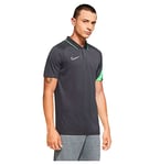 Nike Men's Academy Pro Polo, Anthracite/Green Strike/(White), S