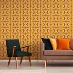 A.S. Création Retro 70's Panel Wallpaper Brown/Yellow/Orange Retro Chic 395334 8.50m x 0.53m Paste The Wall