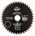 Lame de scie circulaire pour bois 125 x 22,23 mm avec 40 dents TCT inclinées, revêtement antiadhésif PTFE et découpes laser pour réduire le bruit