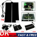 5/7/14/20w Reptile Vivarium Heating Mat Warm Heater Pad+thermostat Controller Uk