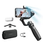 hohem iSteady Mobile Plus Kit Stabilisateur Gimbal pour Smartphone, Stabilisateur de téléphone à 3 Axes avec lumière de Remplissage,Max Payload 280g,Stabilisateur pour Youtube TikTok Video