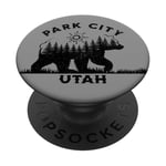 Park City Utah Vacation Ours Forêt Soleil PopSockets PopGrip Adhésif