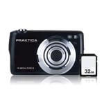 Praktica Compact Digital Camera 18MP 8x Optical Zoom Entry Level Black