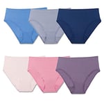 Fruit of the Loom Women's No Show Seamless Underwear, Amazing Stretch & No Panty Lines, Available in Plus Size, Hi Cut Brief-6 Pack-Colors May Vary, 6 (Pack of 6)