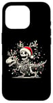 Coque pour iPhone 16 Pro Skeleton Riding Dinosaur T rex Funny Kids Boys Christmas