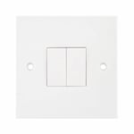 Selectric LG202 10 Amp Plate Light Switch, 2 gang, 2 way, x-rated